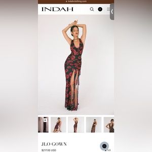 Indah Red Roses JLo Gown